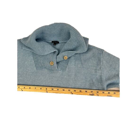 Talbots SWEATER Women's Sz M BRETON BUTTON COLLAR PULLOVER Cotton Acrylic Knit - Picture 7 of 9